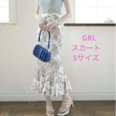 グレイル　花柄プリーツ切替マーメイドスカート　al111 Sサイズ