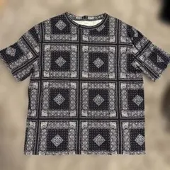 INHERIT ペイズリー柄 Tシャツ
