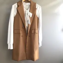 ブラウン ロングベスト