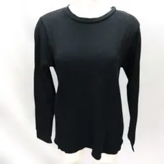 lowrys ローリーズファーム <M>シャツ 黒系　長袖 リブ編み ◆㊻