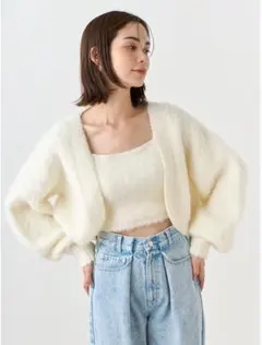 【SNIDEL】ファーライクアンサンブルニットプルオーバー