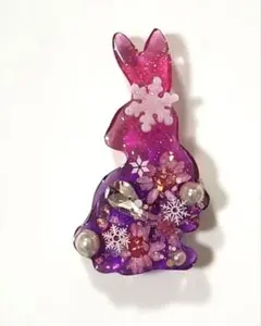 レジンヘアゴム ポニーフック ブローチ マグネット - メルカリ