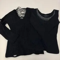 ヘブンアンドアースのニットとカットソー　2枚セット