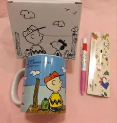 スヌーピー　コップ　ボールペン　セット