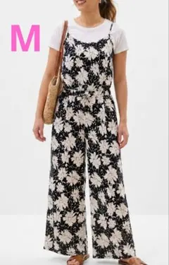 BACK NUMBER 花柄サロペット オールインワン M 夏服のサムネイル