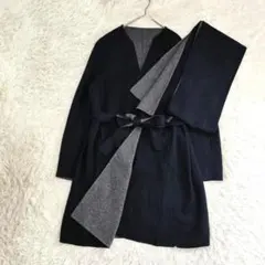 22220✨アンタイトル 4 XL LL ダブルフェイス リバーコート ベルト付