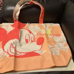 中古　未使用に近い　大きめミッキートートバッグ