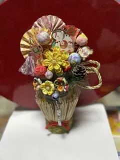 ハンドメイドつまみ細工　正月飾り 花と飾り豊富