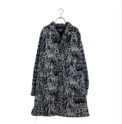 BLACK COMME des GARCONS 総柄 断ち切り チェスターコート