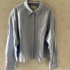 UNIQLO☆JW ANDERSON 水色 ストライプ 長袖シャツ M