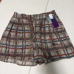 新品未使用　earth music&ecology ショートパンツ チェック柄のサムネイル
