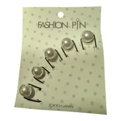 パール付きヘアUピン 5個セット 日本製