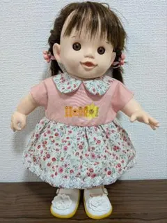 ぽぽちゃん 服 花柄カジュアルワンピース 着せ替え ドール服 No.31