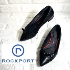 【美品】ROCKPORT フラットパンプス レザーパンプス リボンのサムネイル