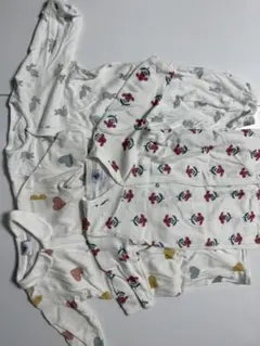 プチバトー　長袖ロンパース　３セット