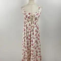 美品 Pink Mix 花柄キャミソールワンピース ローズ シャーリング y2kのサムネイル