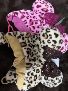 新品未使用　ファンキャップ ヒョウ柄 ピンク ディズニー レオパード