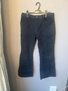 黒 ワイドフレアパンツ レディース カジュアル