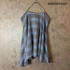 mizuiroind ボーダー プルオーバー チュニック ブラウス N3712のサムネイル
