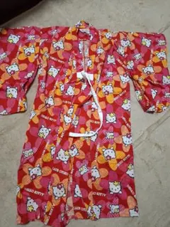 希少★サンリオ♥️ ハローキティ。 浴衣。 レトロ 。当時物。100㎝
