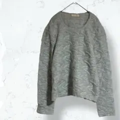 （No.2014）コルディア クルーネックニット グレー 40 ウール混