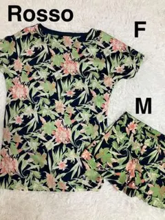 ★レア★ ロッソ　セットアップ　アロハ風　総柄　花柄　ワンピース　ショートパンツ