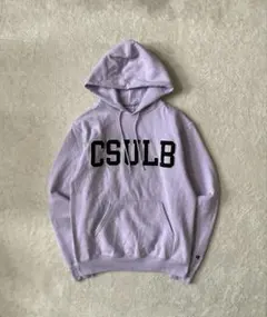 Champion CSULBロゴ入り 薄紫色 パーカー S 古着