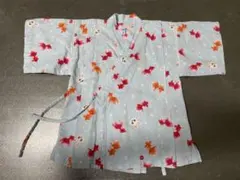 金魚とウサギ柄 着物 100cm