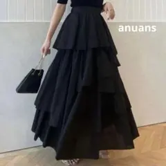 【anuans】 イレギュラーティアードスカート(S)のサムネイル