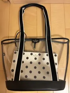 kate spade クリアトートバッグ ドット柄