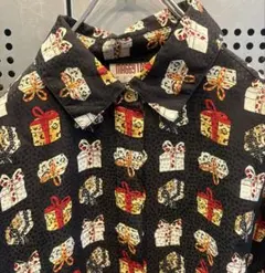 古着　ヴィンテージ　vintage 柄シャツ　デザインシャツ　シルクシャツ　総柄