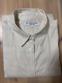 U.S. POLO ASSN. ベージュ 長袖シャツロング丈F