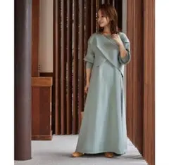 titivate クロスデザインニットレイヤードワンピース