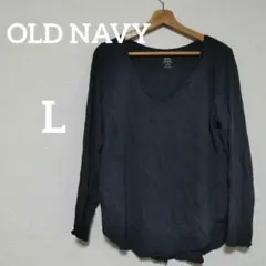 OLD NAVY リラックスフィット ブラック Tシャツ 【L】長袖