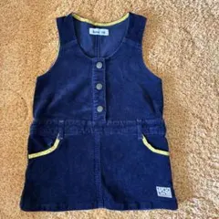 ボブソン　ネイビー コーデュロイ ジャンバースカート 100cm キムラタン