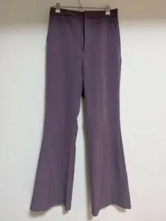 GU パープル フレアパンツ ハイウエスト