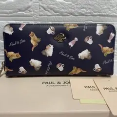 新品 ポール＆ジョー アクセソワ 長財布 ラウンドファスナー ネイビーのサムネイル