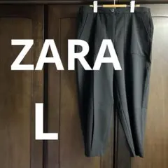 ZARA プリーツディテールキャロットフィットアンクルパンツ