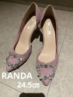 RANDA ビジュー　ハイヒール　パープル　美品