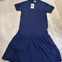 【新品タグ付】Champion チャンピオン ギャザーワンピース Lネイビーのサムネイル