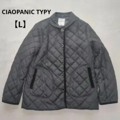 チャオパニック ティピー キルティング ジャケット ブラック ボタン カジュアル