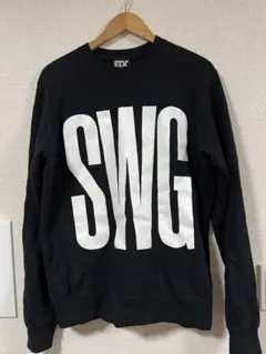 【希少】スワッガー/10周年記念モデル/フロントビッグロゴスウェット/黒/ M