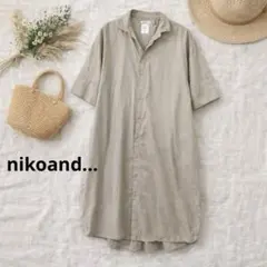 28美品　大きいサイズ　nikoand ベージュ　ワンピース
