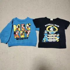 【9/5まで】ディズニー 子供服 2着セット 日本製 ビンテージ