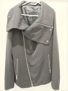 【 NO ID. 】廃盤品‼️多変形ジップデザインライダース　 黒ジャケットのサムネイル