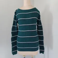 平成ギャルy2k ストライプ 長袖ニットセーターM