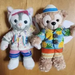 ディズニーシー　サニーファン　ダッフィー&ジェラトーニ　ぬいぐるみバッジ