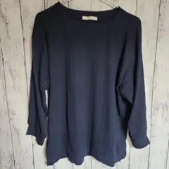 ショコラフィネローブ ネイビー長袖チュニック F-23