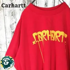 【レア ギリシャ製】カーハート☆ビッグロゴプリントレアデザイン Tシャツ