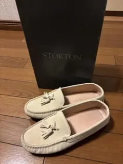 STOKTON ホワイト ドライビングシューズ - メルカリ